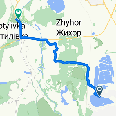 От вулиця Чайковського 245, Безлюдівка до Unnamed Road, Харків