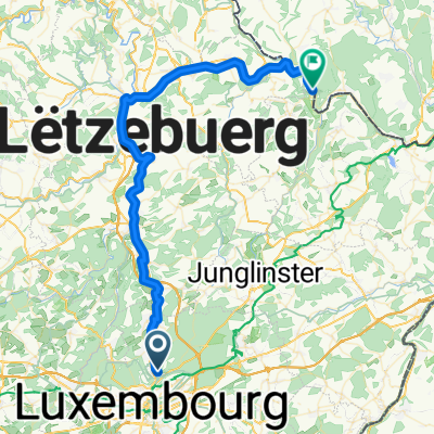 Rue Chingiz T. Aitmatov 9, Luxembourg to Rue de la Sûre 1, Beaufort