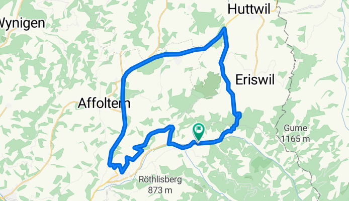 Hochgeschwindigkeitsroute in Wasen im Emmental