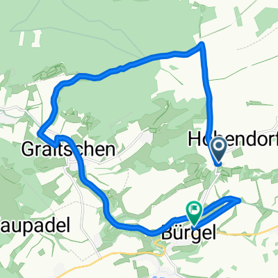 Wilhelmshöhe über Sperbergrund/Graitschen nach Bürgel