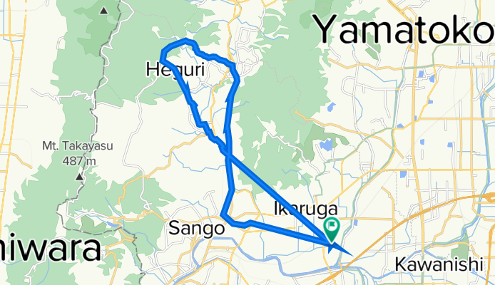９丁目 ８, 斑鳩町 to ９丁目 ８, 斑鳩町