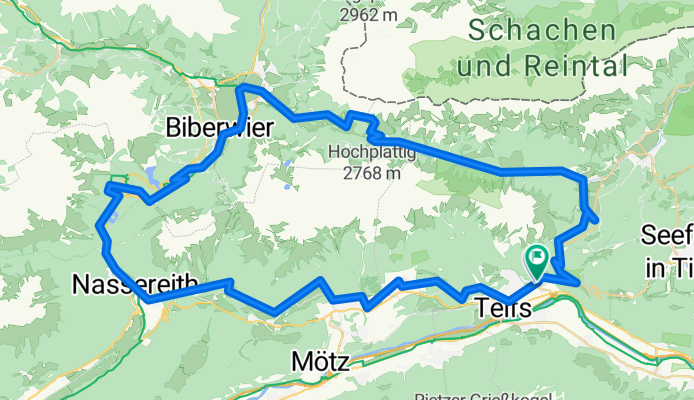 Telfs - Nassreith - Fernpass - Ehrwald - Gaistal