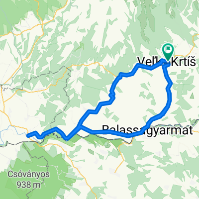 Veľký Krtíš - Vinica - Šahy - Sl. Ďarmoty - Veľký Krtíš