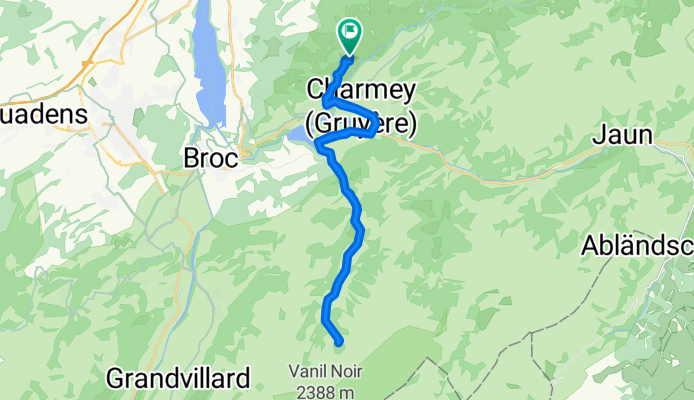 Itinéraire confortable en Cerniat FR