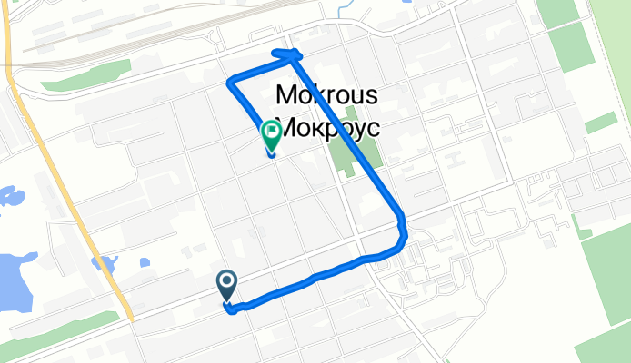 От Красноярская улица 36, Мокроус до Комсомольская улица 36, Мокроус