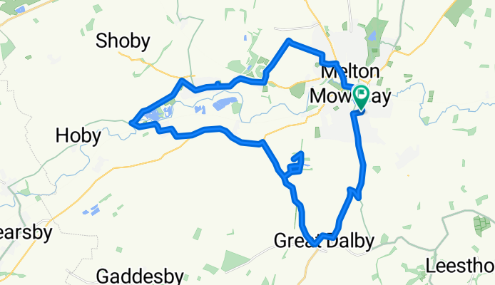 64 Burton Road, Melton Mowbray to 3 Craven Street, Melton Mowbray
