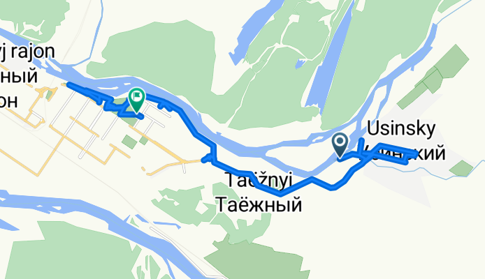 Маршрут в улица Гули Королёвой 14А, Междуреченск