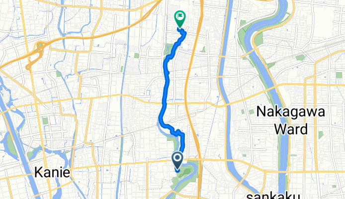 Moderate route in Nakagawa-Ku, Nagoya-Shi