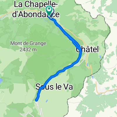 De D22 1432, La Chapelle-d'Abondance à D22 1154, La Chapelle-d'Abondance