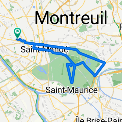 Sporty route in Paris