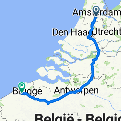 Amsterdam to Bruges - September Route