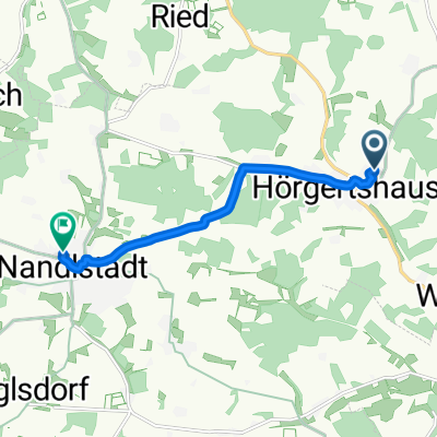 Gerade Fahrt in Nandlstadt