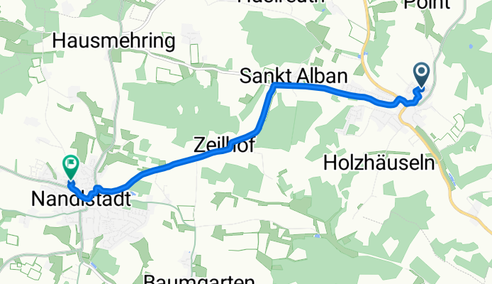 Gerade Fahrt in Nandlstadt