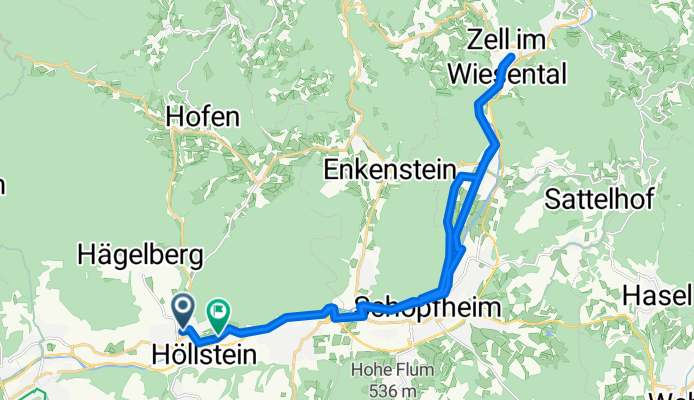 Gerade Fahrt in Steinen