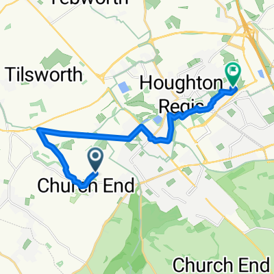 Route to 73 Conway Close, Dunstable