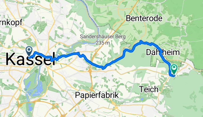 Vom Hauptbahnhof Kassel zur Königsalm