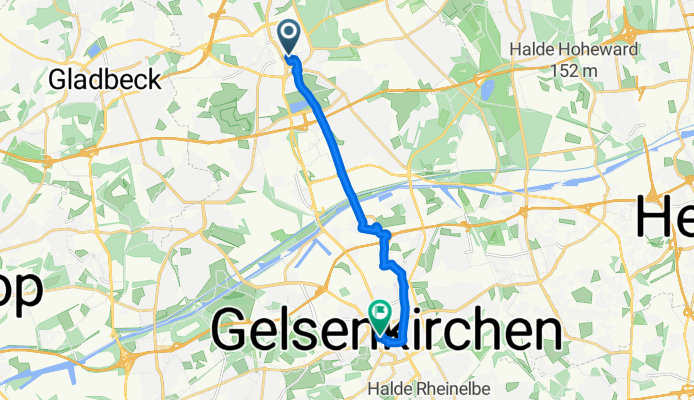 Goldbergstraße 14, Gelsenkirchen nach Ebertstraße 20, Gelsenkirchen