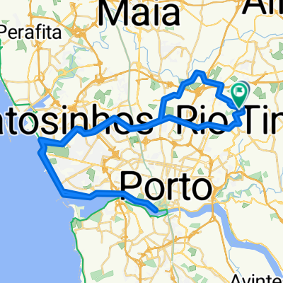 De Rua Casais Novos 15, Rio Tinto a Rua David Mourão Ferreira 25, Rio Tinto