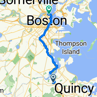 19 Squantum St, Milton to 36 Hull St, Boston