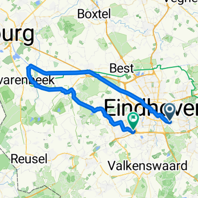 langs het kanaal naar haghorst en dwars terug