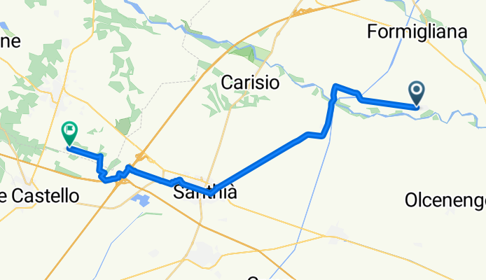Da SP53 1, Casanova Elvo a Unnamed Road, Cavaglià