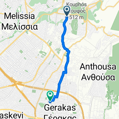 Στεφανίας 12, Πεντέλη to Νικηταρά 41, Γέρακας