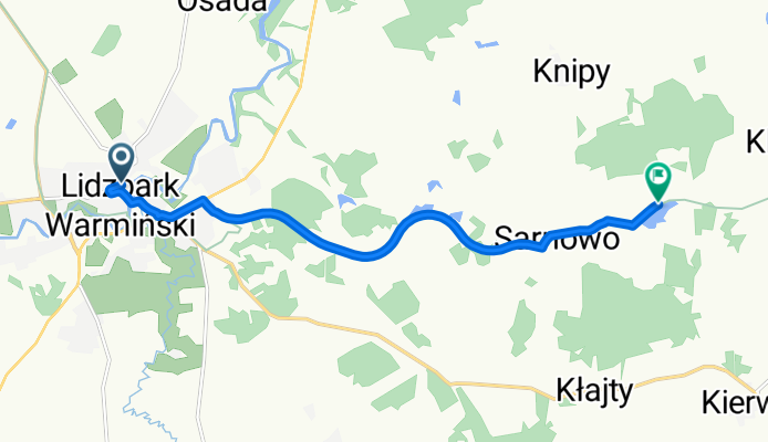 Spółdzielców 4, Lidzbark Warmiński do Sarnowo