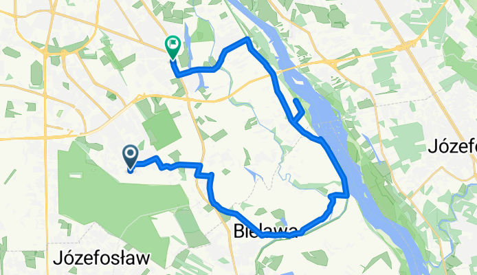 Kabaty - wilanów przez wisłe