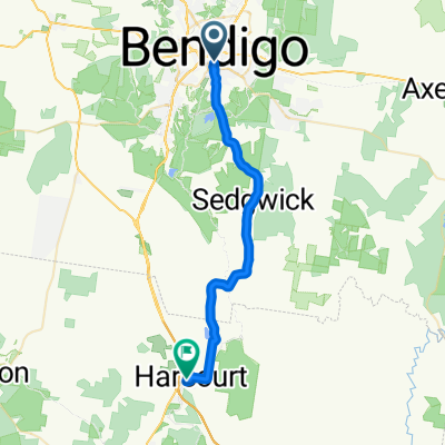 Route to 140 Victoria Road, Harcourt