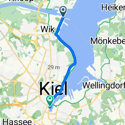 Kiel Schleuseninsel zum Kiel HBF