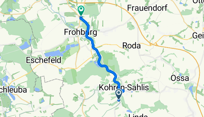 Rüdigsdorf 35A, Frohburg nach Bahnhofstraße 64, Frohburg