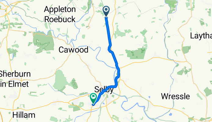 Route to Garden House, Doncaster Road, Selby