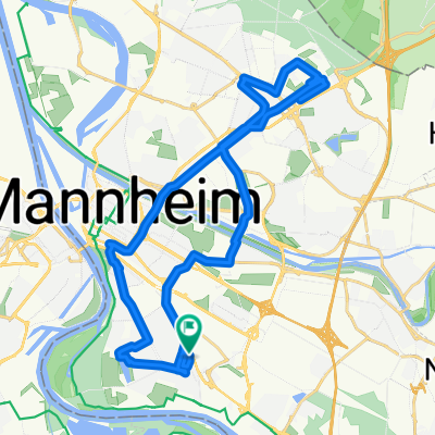 Mannheim-Neckarau nach Mannheim-Fanklin und zurück