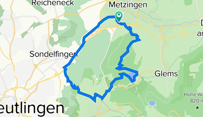 Von Metzingen Rundweg mit Stop in der Waldschenke Reutlingen