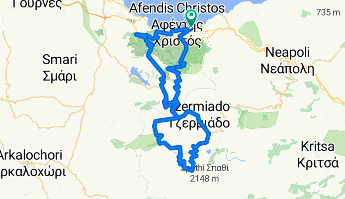 Hausrunde Malia-Lasithi-Kaminaki Richtung Dikti-Avrakontes-Avdou-Mochos-Malia