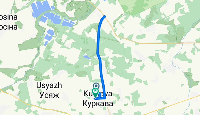 От вуліца Маладзёжная, Куркава до улица Школьная, Куркава