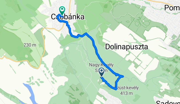 Pilisborosjenő to Sport utca 9, Csobánka