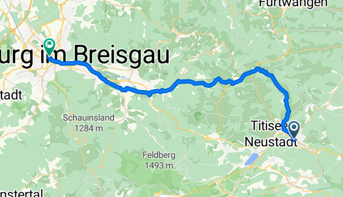 Neustadt im Schwarzwald über Thurner nach Freiburg