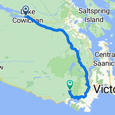 Route to 3180–3184 Sooke River Rd, Sooke