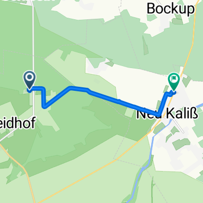 Waldstraße 1B, Dömitz nach Ludwigsluster Straße 46, Neu Kaliß