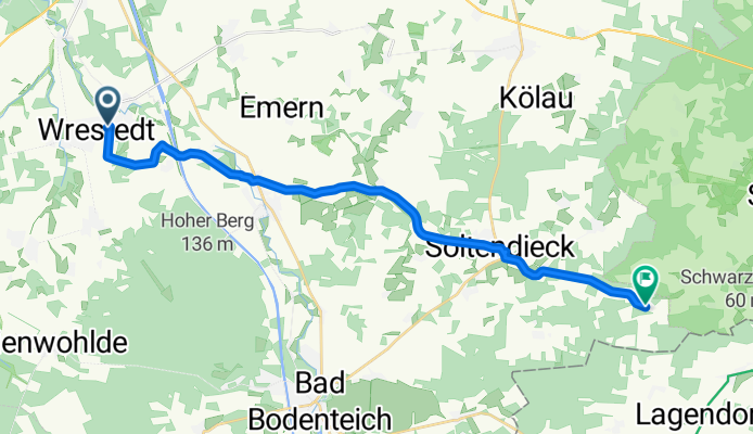 Entspannende Route in