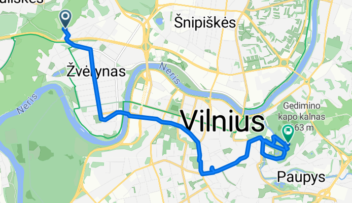 Moderate route in Vilnius