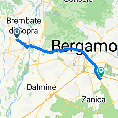 Da Via Don L. Foiadelli 107, Locate Bergamasco a ORIO AL SERIO via Portico Orio Center, Azzano San Paolo