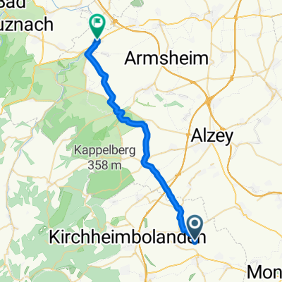 K62, Albisheim (Pfrimm) nach In der Krummgewann 1, Wöllstein