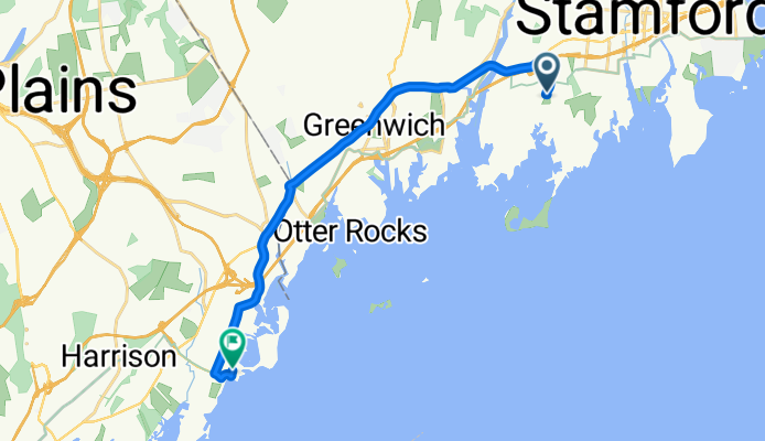 Wesskum Wood Rd, Old Greenwich to 1 Playland Pkwy, Rye