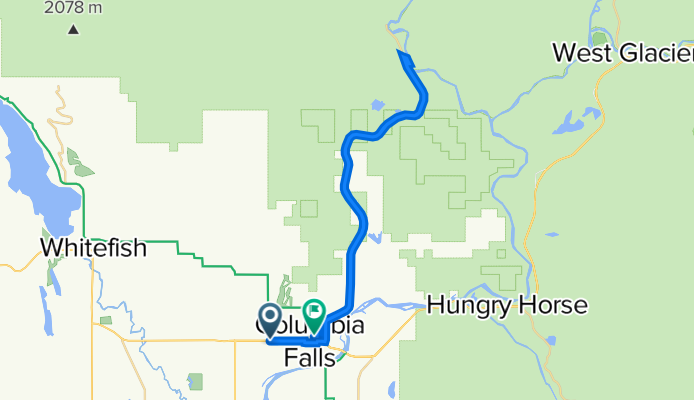 Supersonic route in Columbia Falls