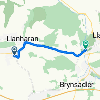 41 Parc Bryn Derwen, Pontyclun to 24 Lanelay Close, Pontyclun