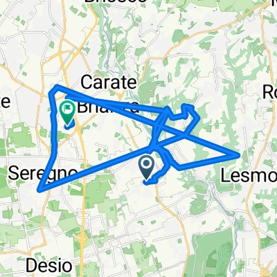 Da Via del Partigiano 40, Sovico a Via Campo dell'Oca, Carate Brianza