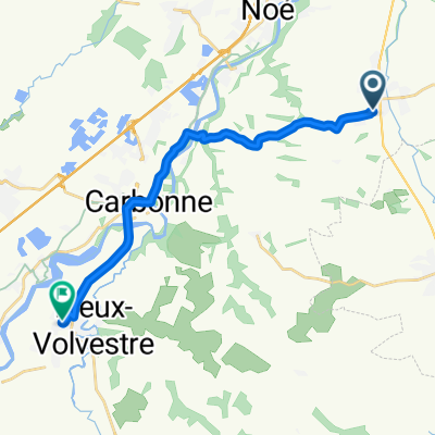 De Rue de la Chênaie 11, Saint-Sulpice-sur-Lèze à Rue des Pacans 3, Rieux-Volvestre