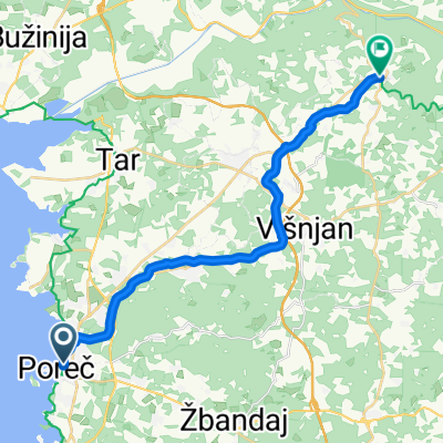 Ulica Nikole Tesle 7, Poreč to Vižinada